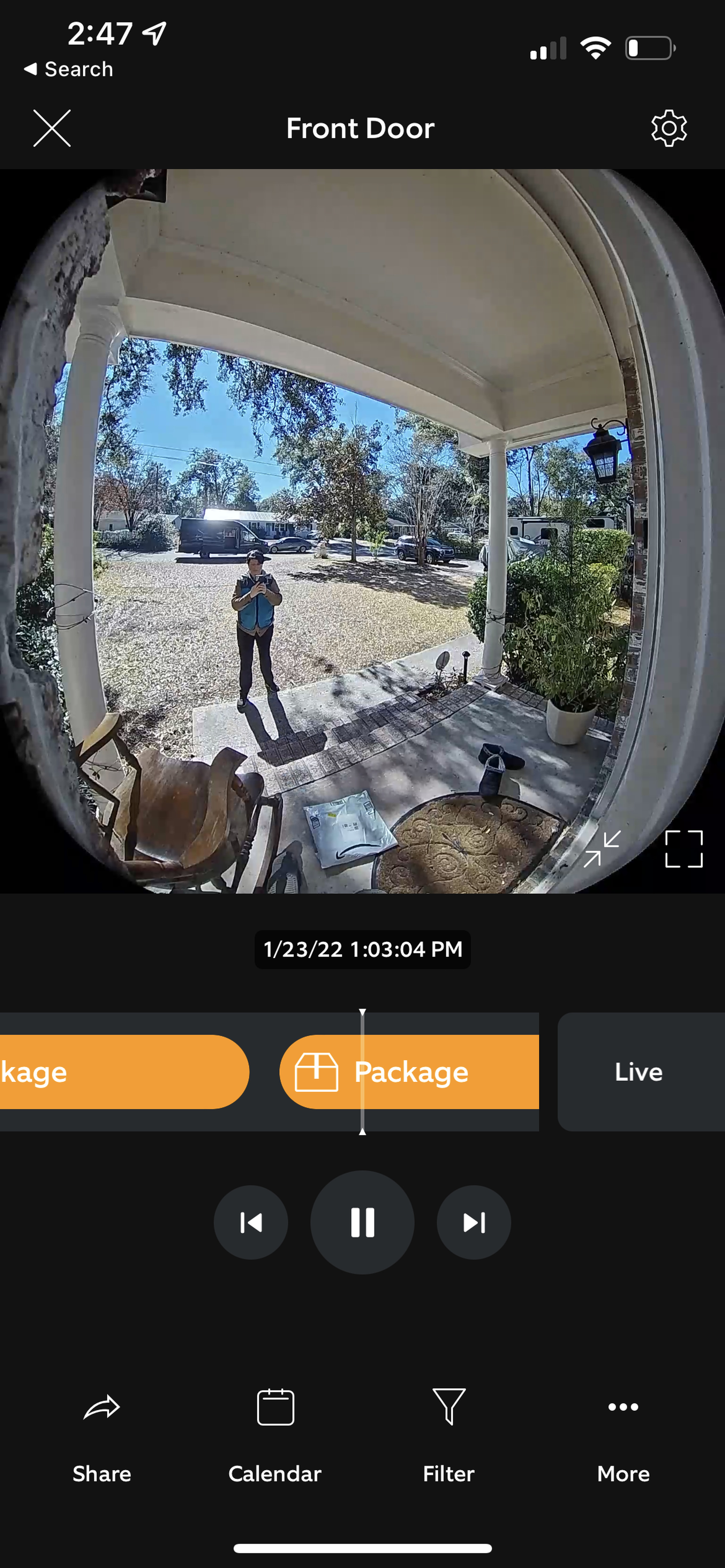 The Ring Video Doorbell Pro 2 has a 1:1 aspect ratio.