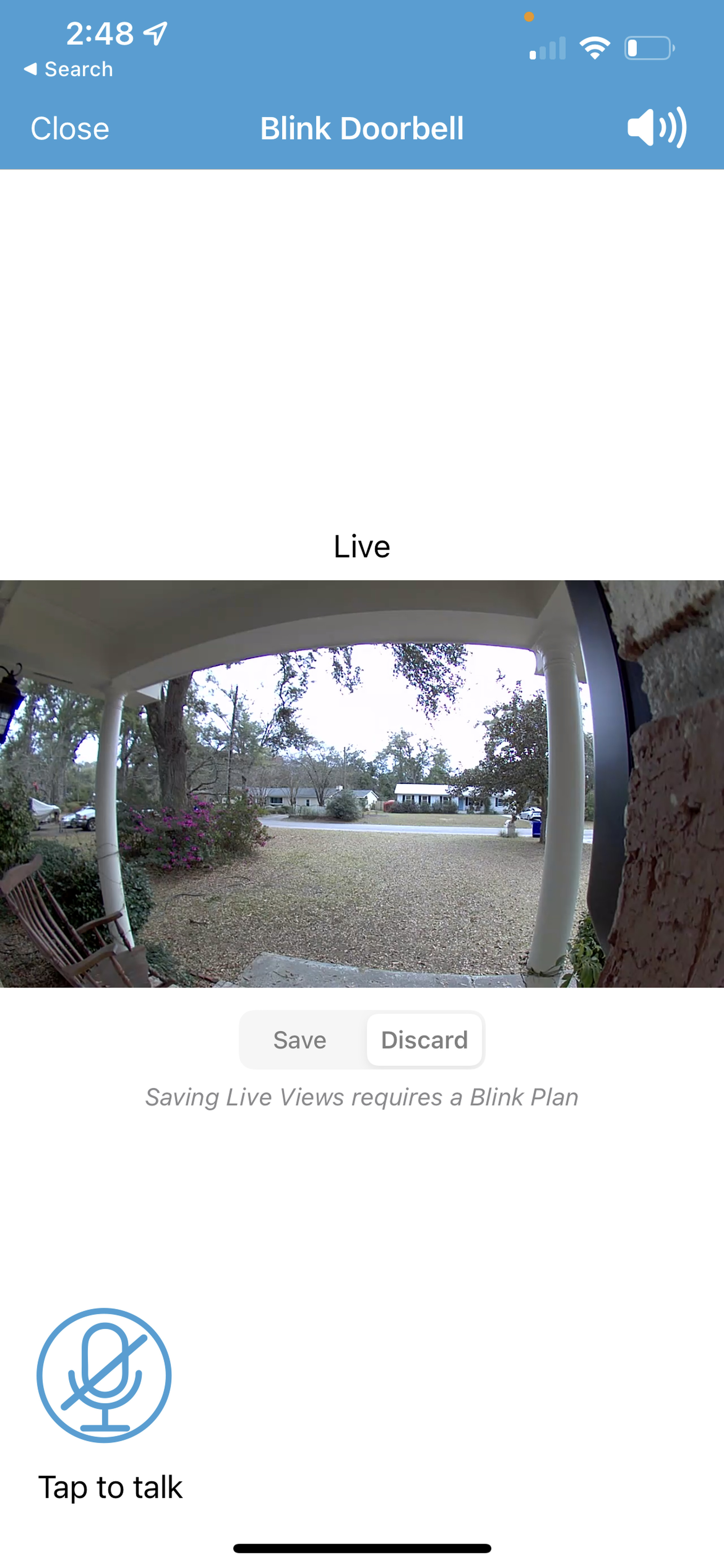 The Blink Video Doorbell has a 16:9 aspect ratio.